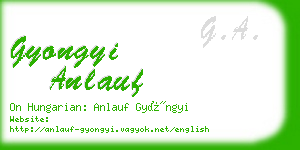 gyongyi anlauf business card